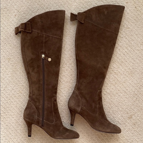 Nordstrom Isola Suede Boots W Bow Size 
